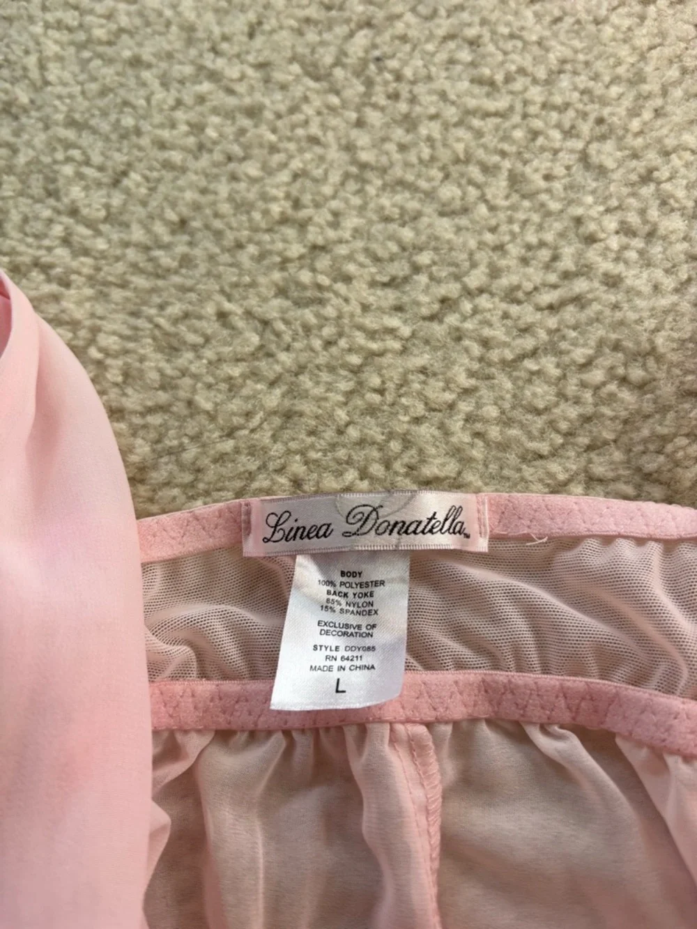 Linea Donatella Pink Ombre Lace-Trim Slip